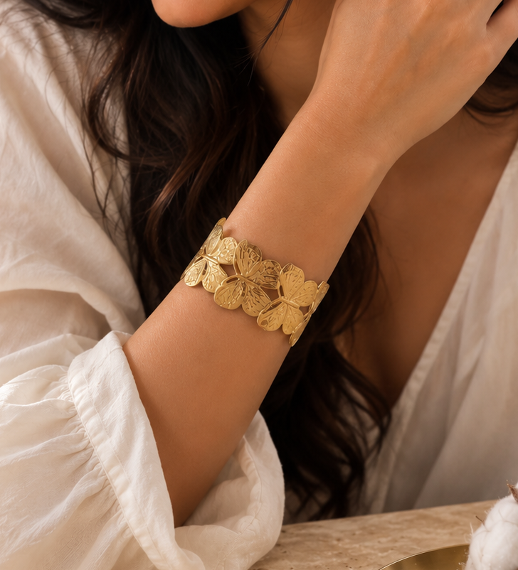 Golden Butterfly Statement Cuff