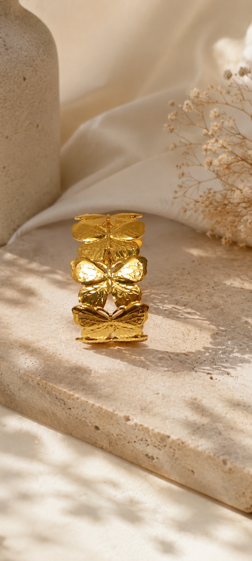 Golden Butterfly Statement Cuff