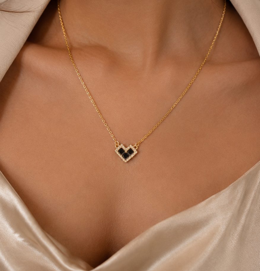 Luxe Love Necklace (Black)