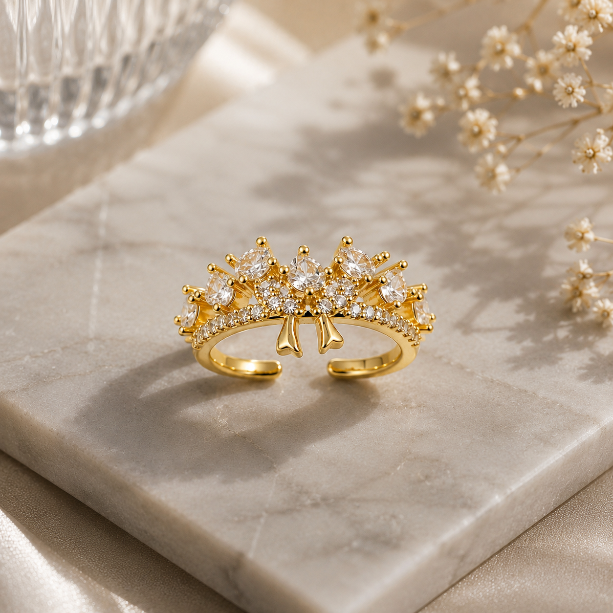 Crystal Tiara Ring