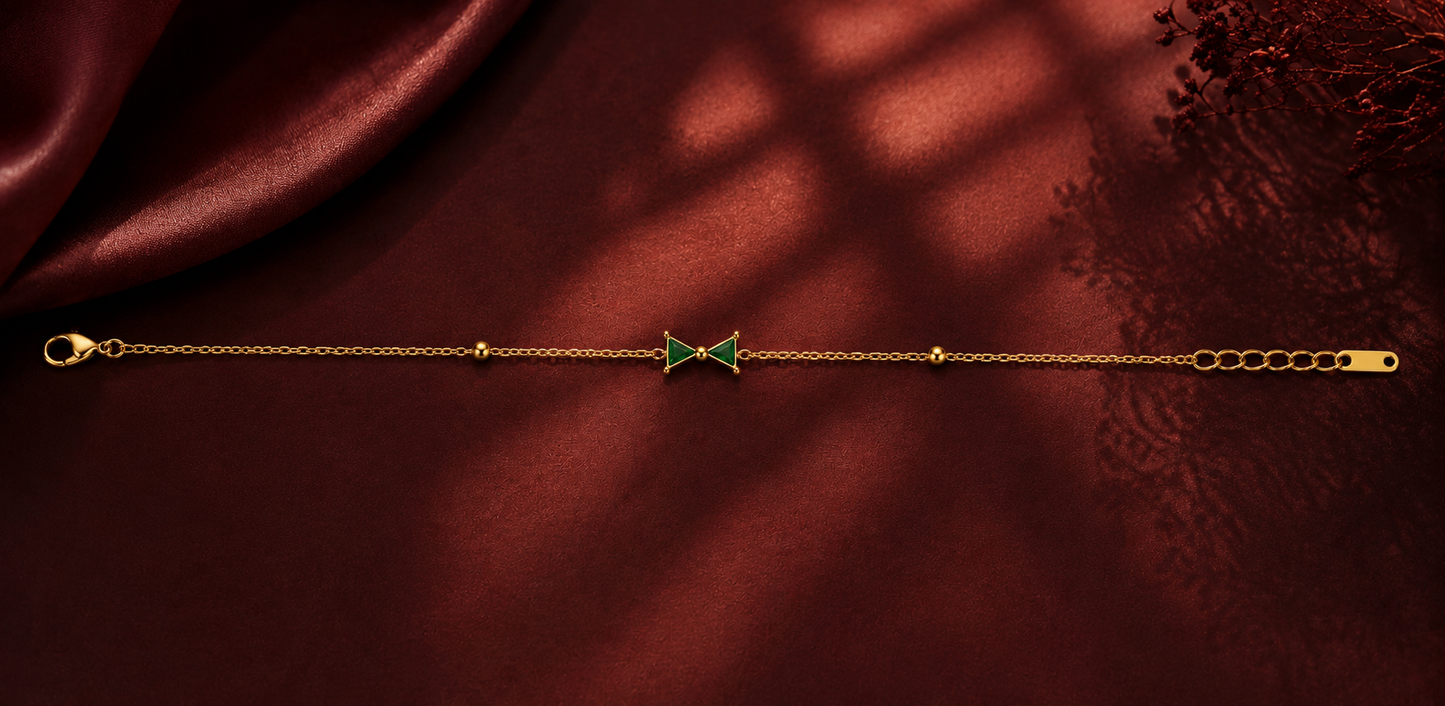 Emerald Bow Bracelet