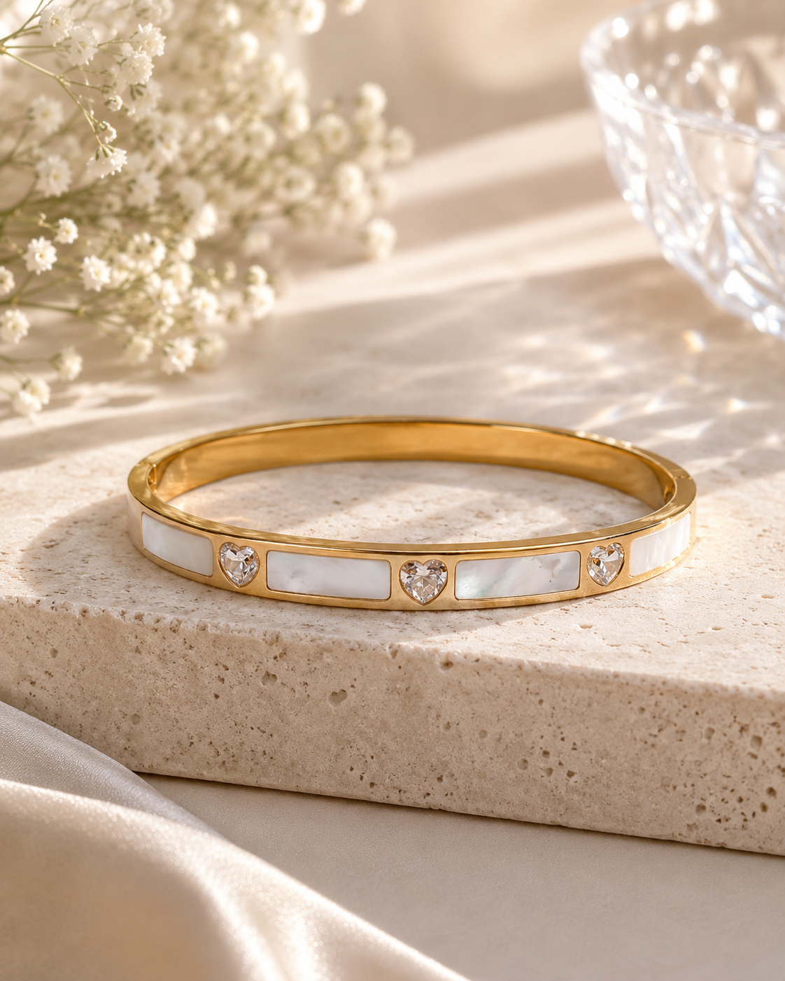 Ivory Hearts Kada
