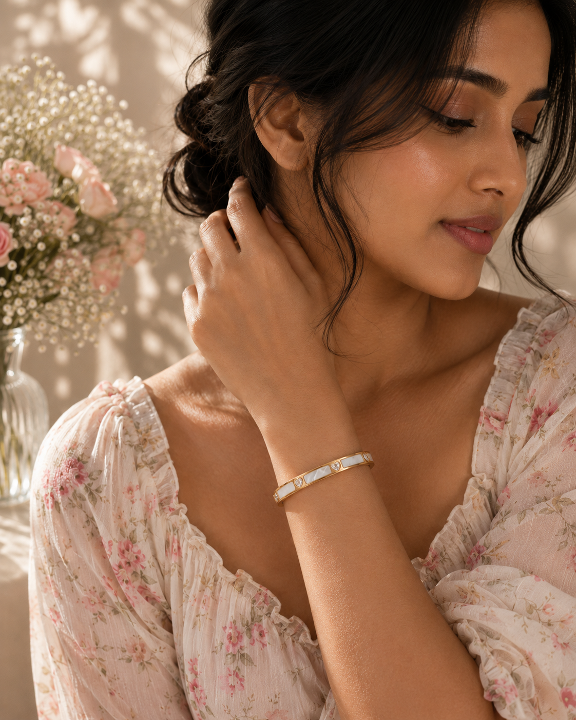 Ivory Hearts Kada