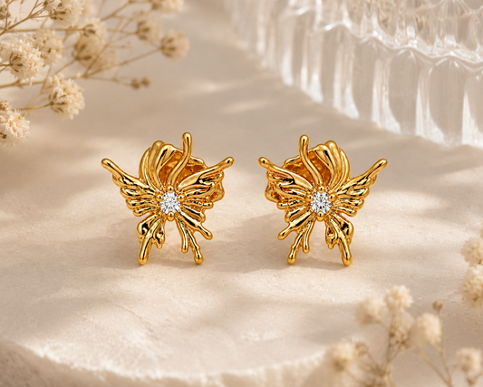 Golden Flutter Studs