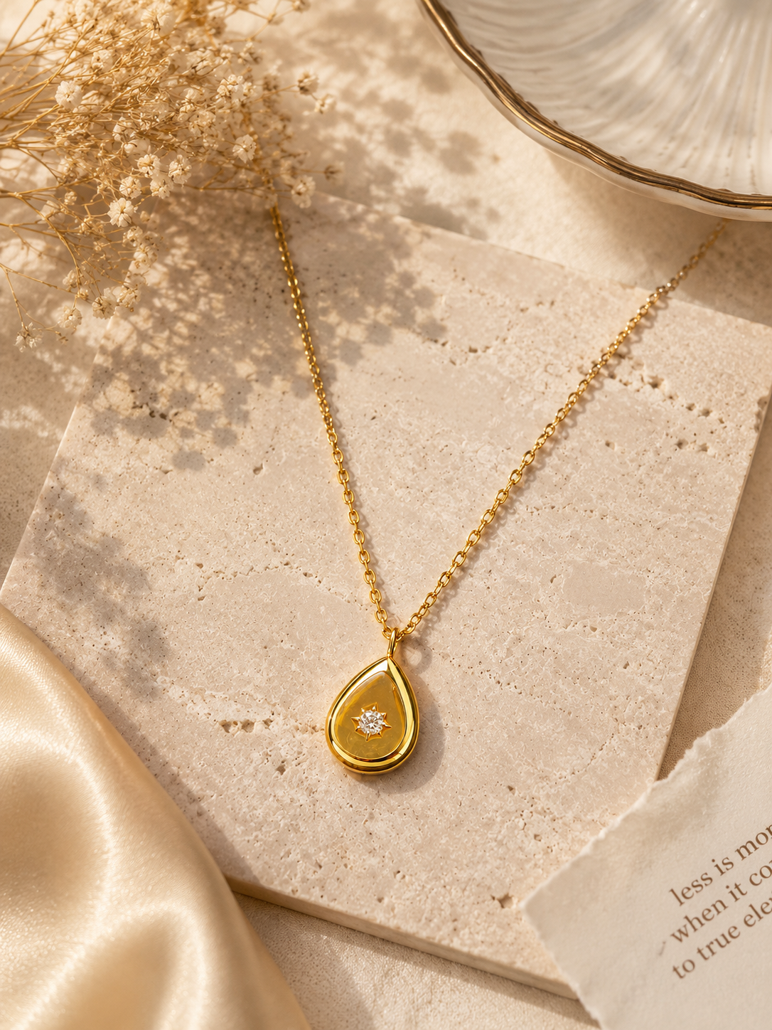 Golden Dewdrop Necklace