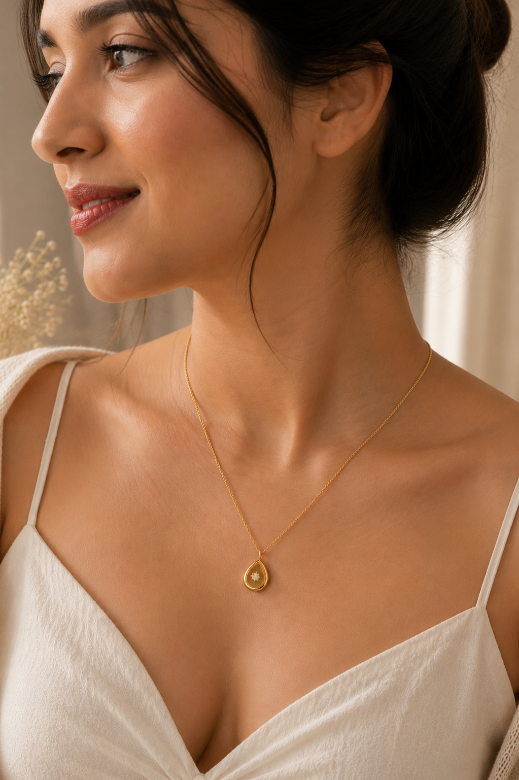 Golden Dewdrop Necklace