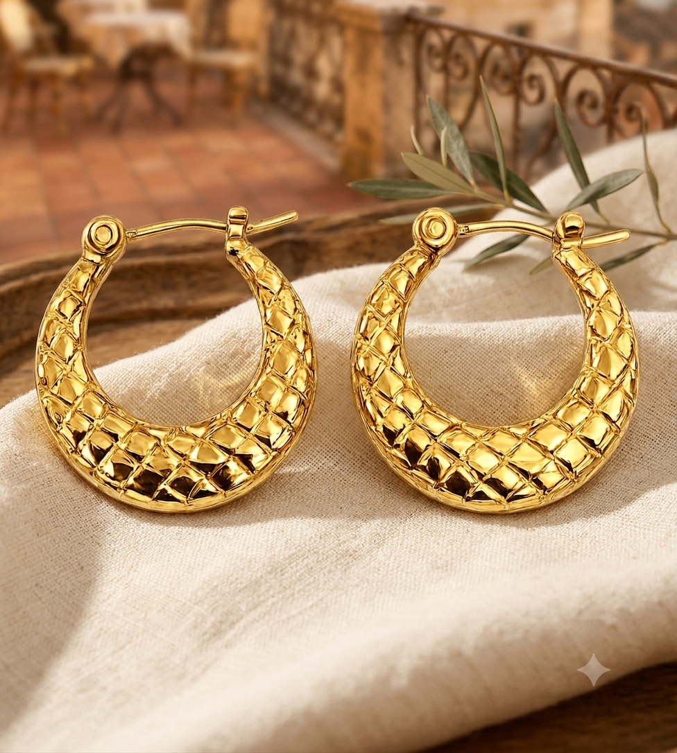 Luna Quilted Hoops