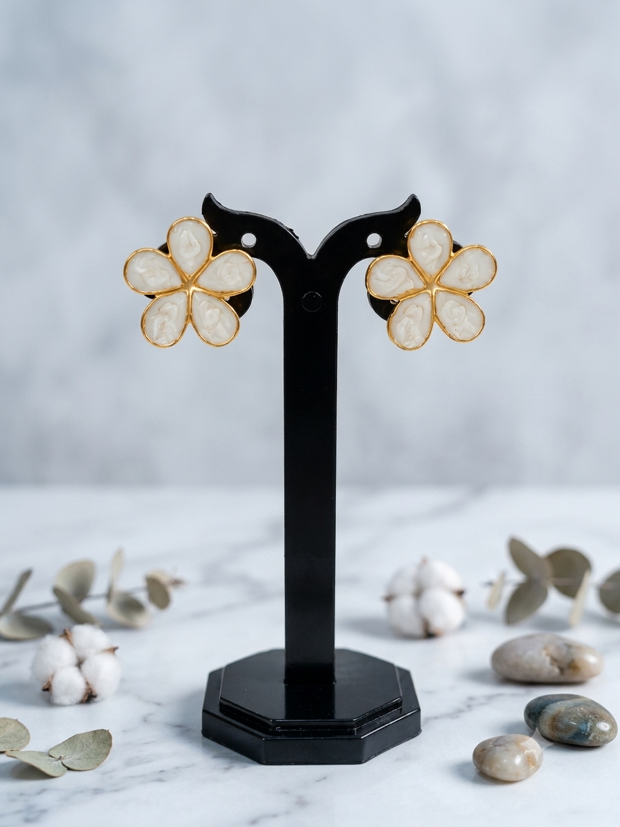 Ivory Bloom Studs