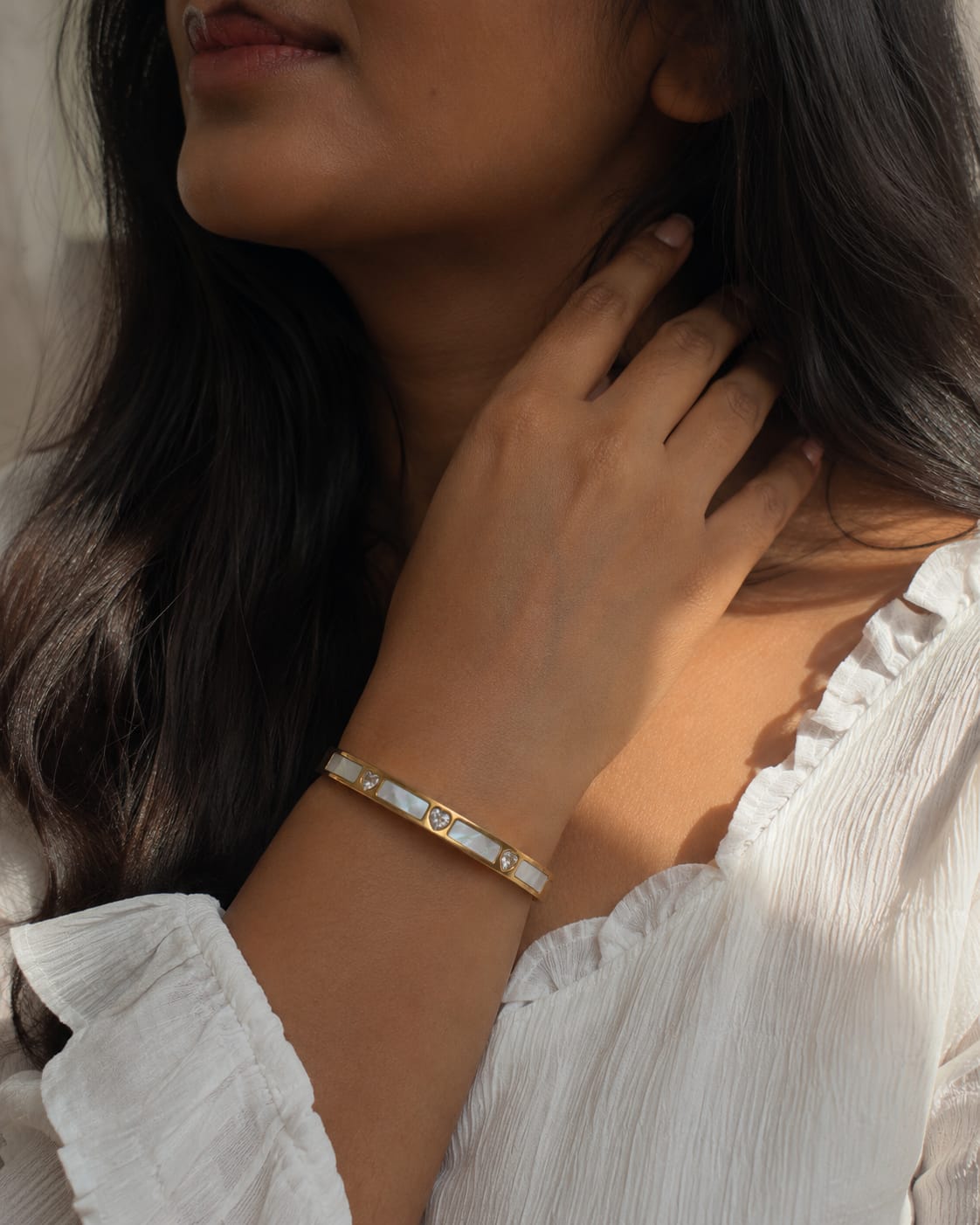 Ivory Hearts Kada