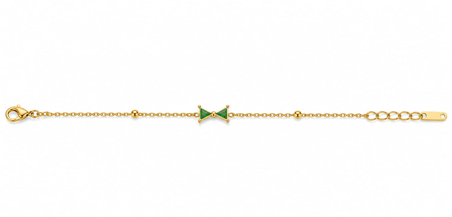 Emerald Bow Bracelet