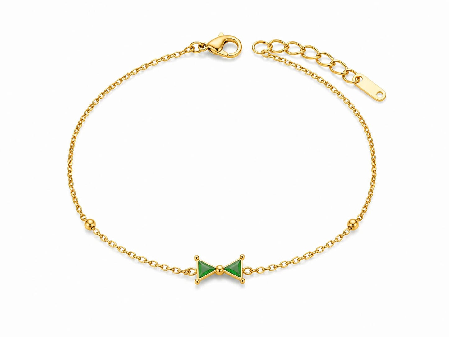 Emerald Bow Bracelet