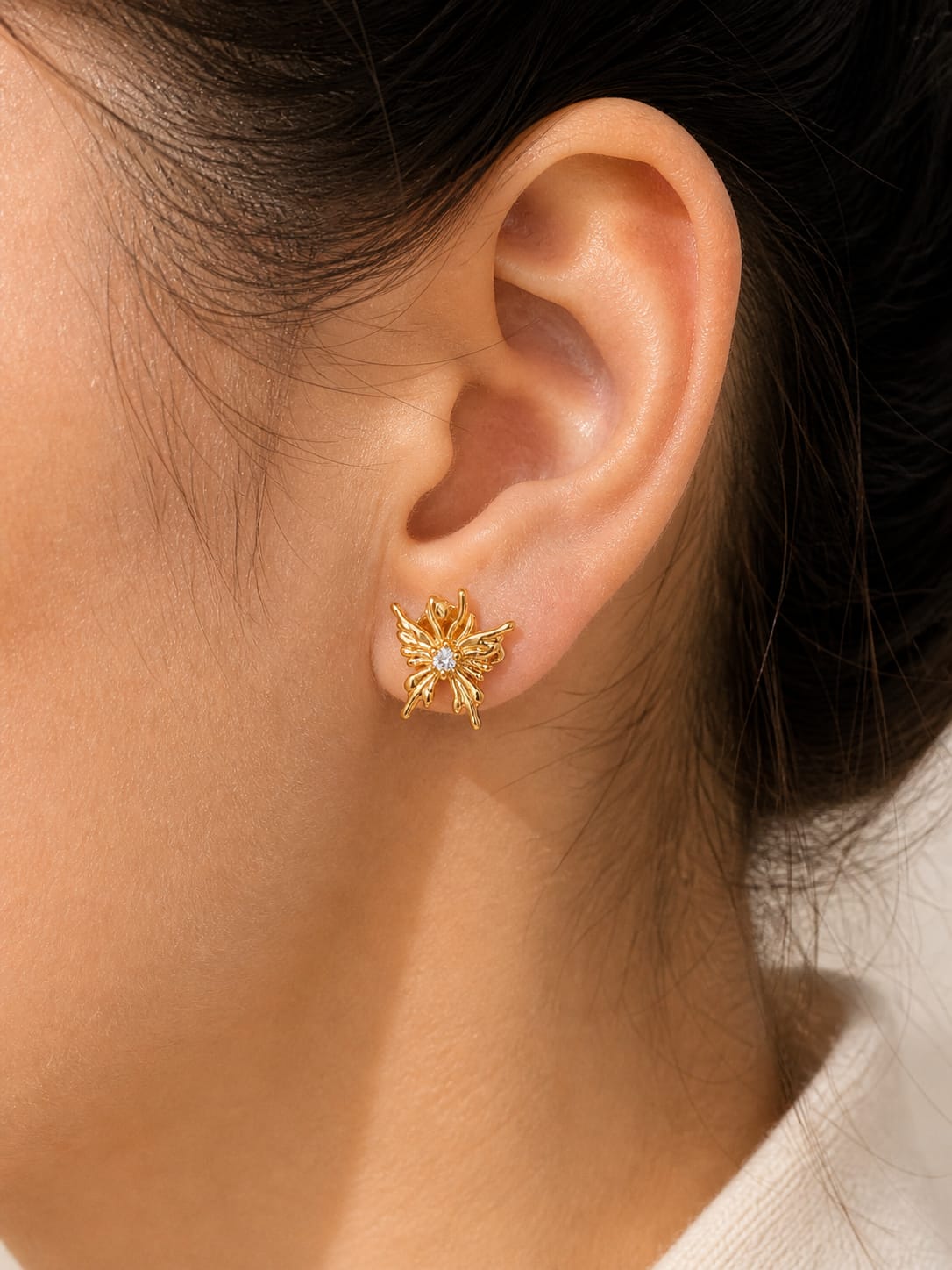 Golden Flutter Studs