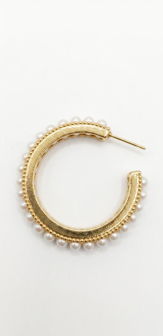 Pearl Crest Hoops