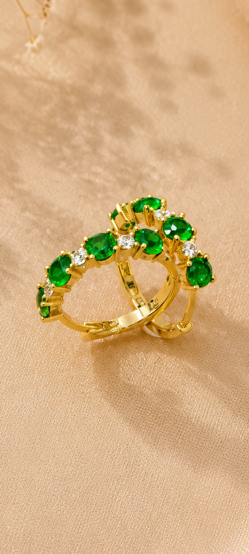 Verdant Glow Hoops