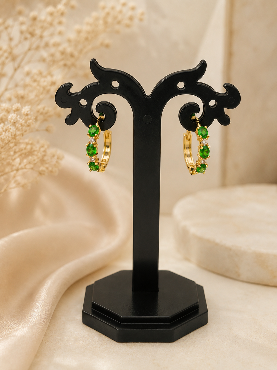 Verdant Glow Hoops