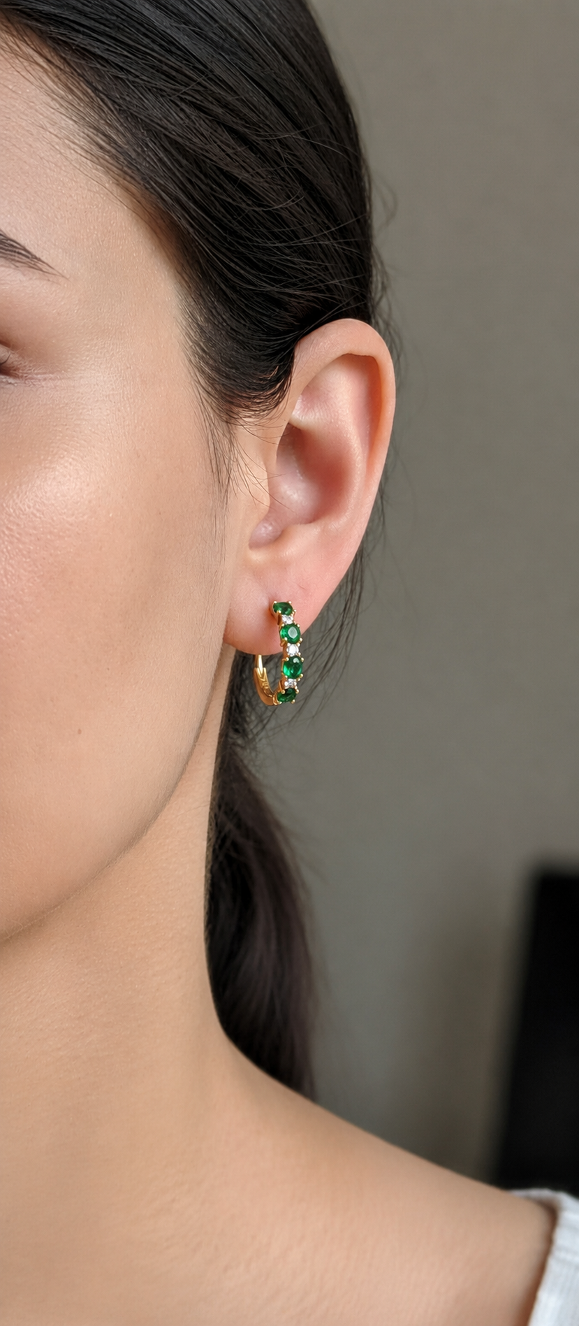 Verdant Glow Hoops