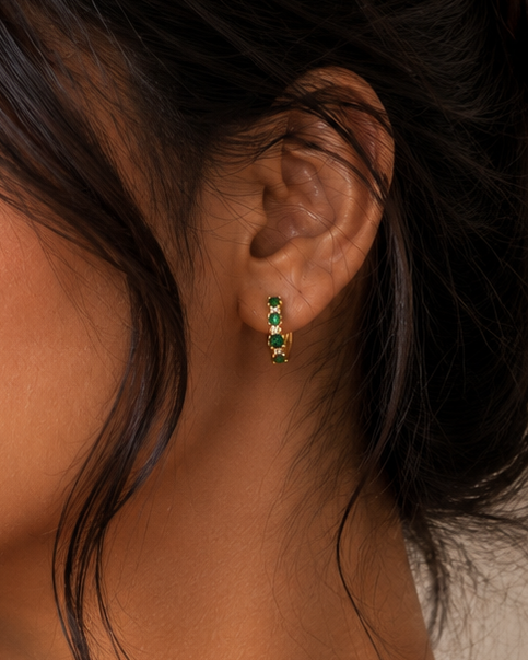 Verdant Glow Hoops