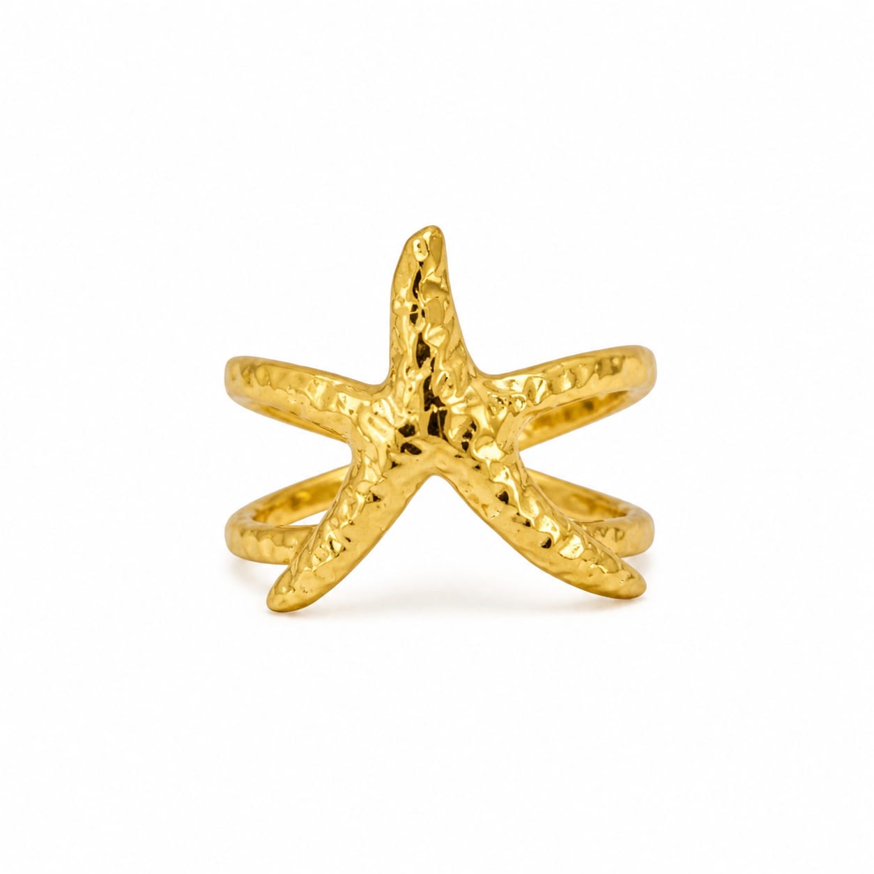 Golden Starfish Ring
