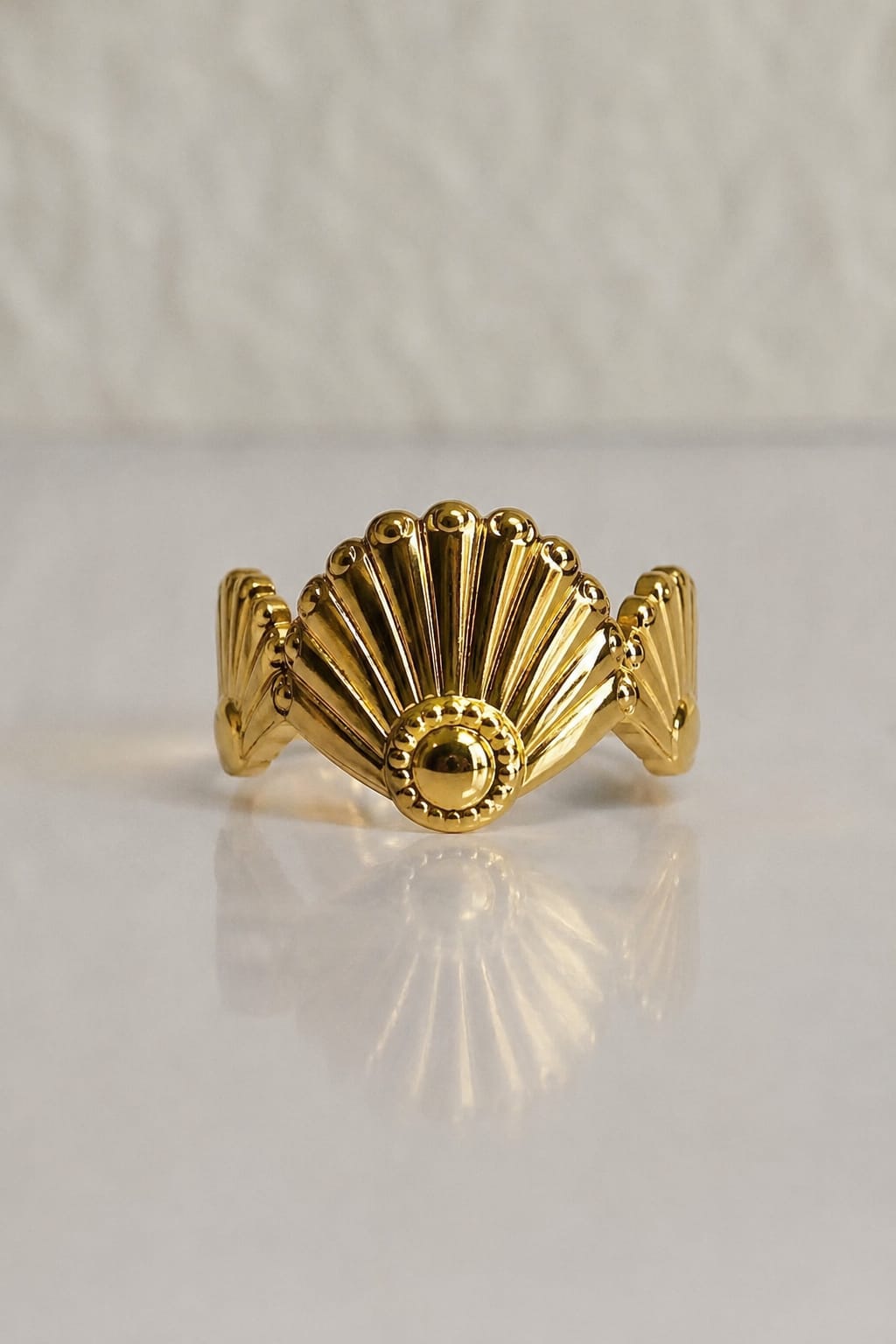 Golden Seashell Ring