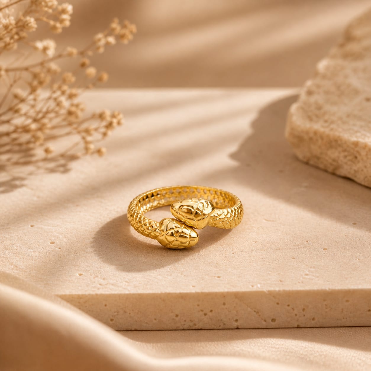 Golden Serpent Ring