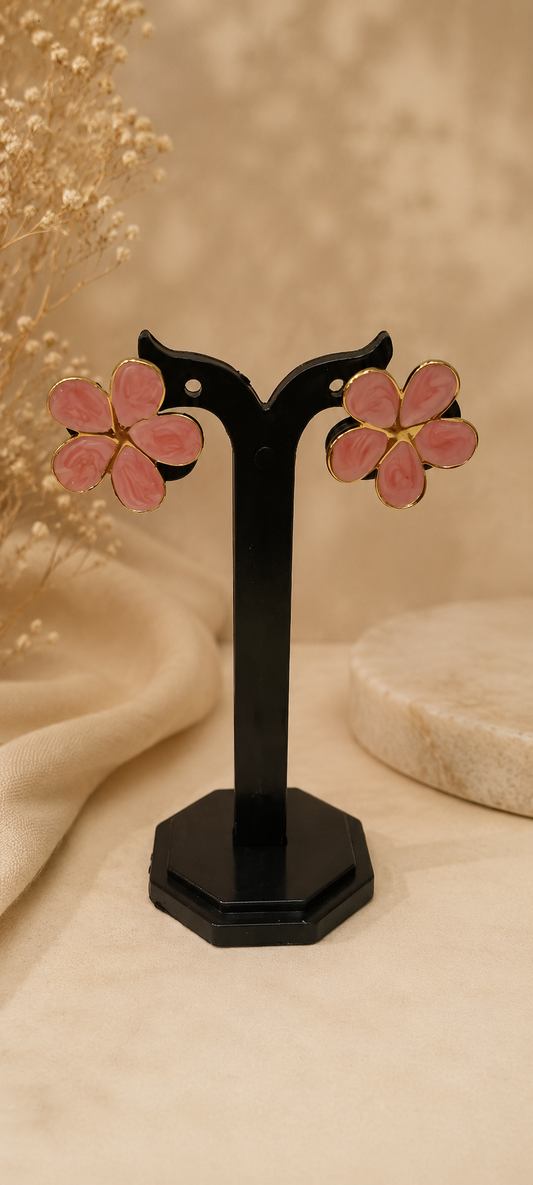 Blush Bloom Stud Earrings