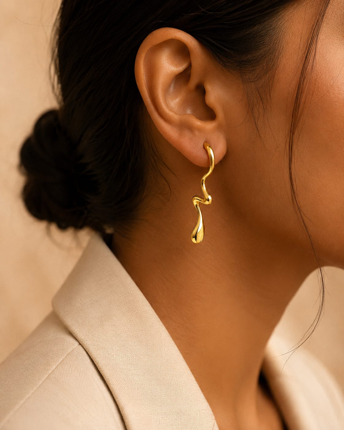 Liquid Gold Drop Earrings