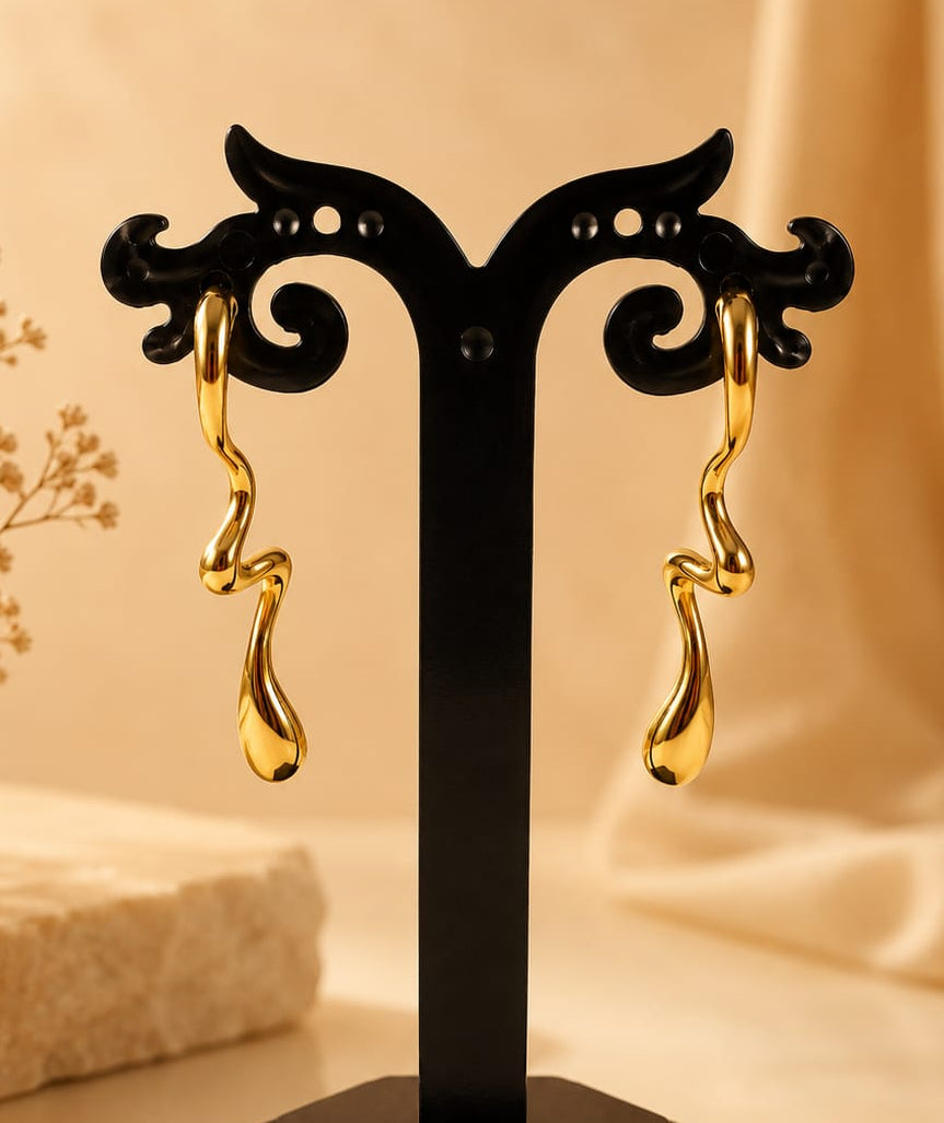 Liquid Gold Drop Earrings