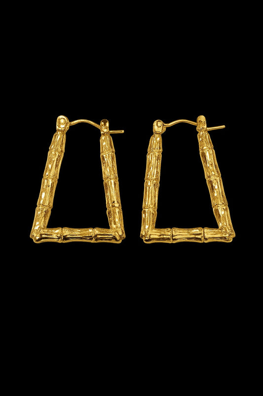 Bamboo Grace Hoop Earrings
