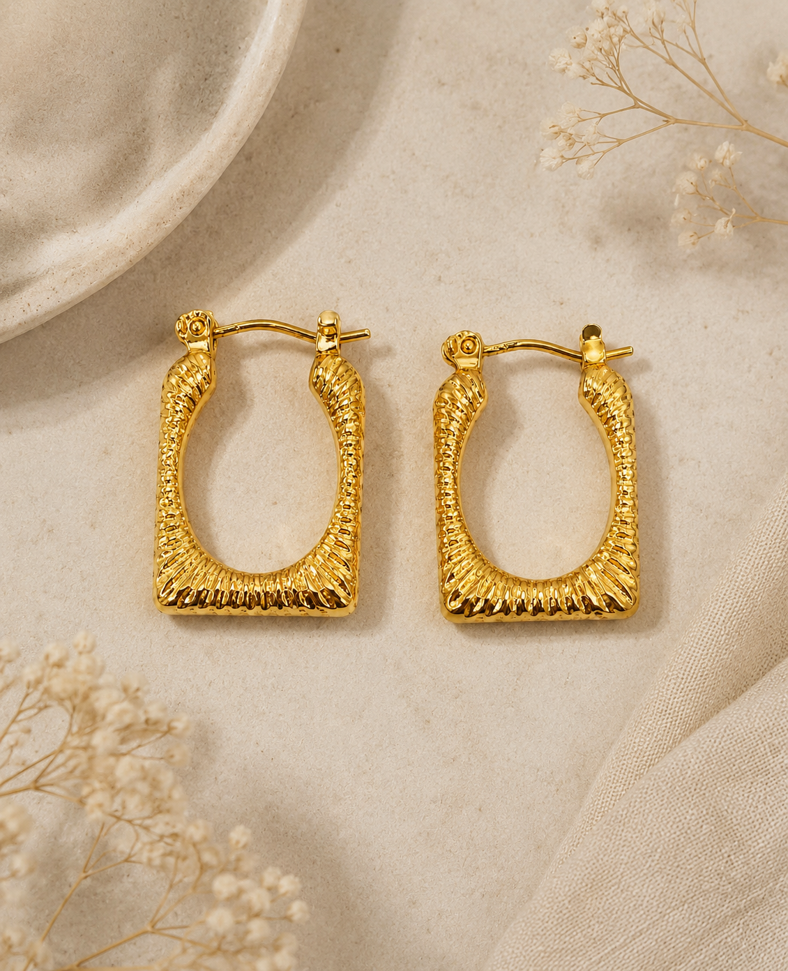 Golden Haven Hoop Earrings