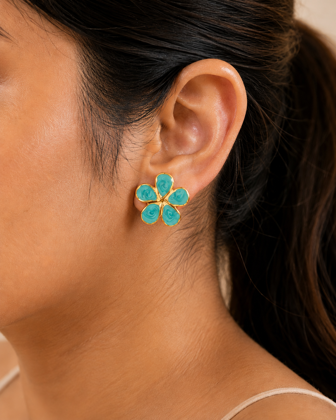 Azure Bloom Studs