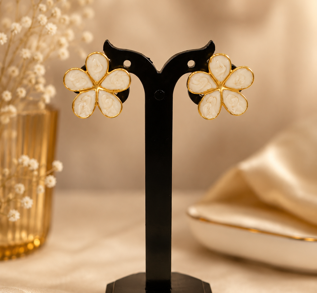 Ivory Bloom Studs