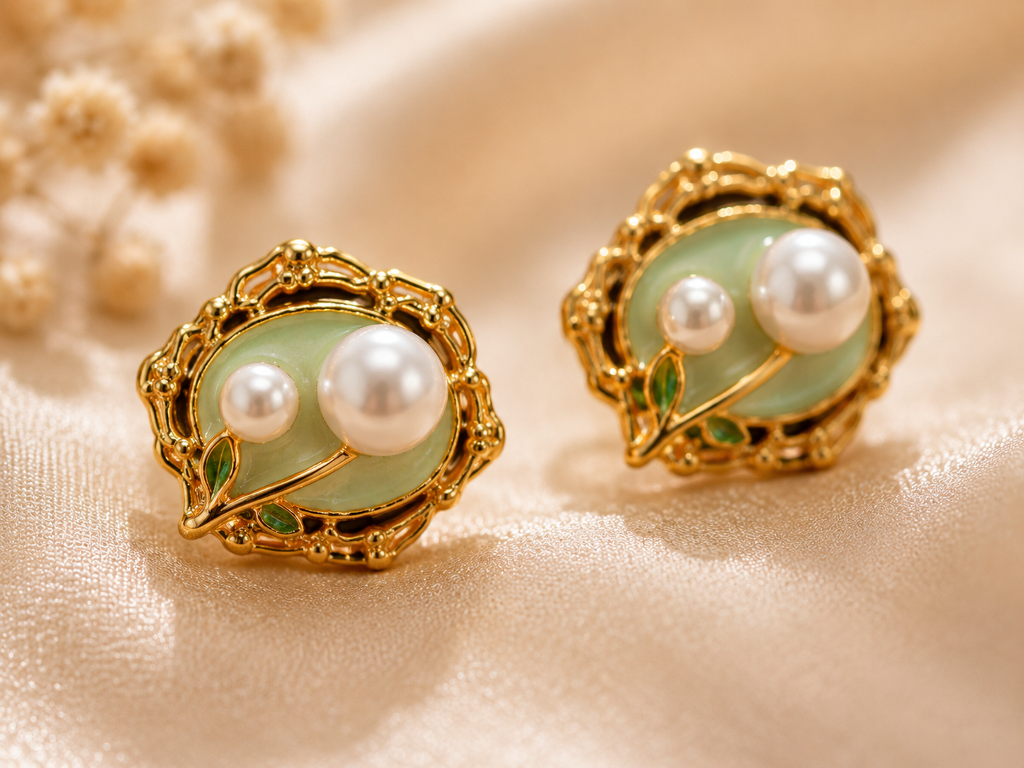 Olive Bloom Studs