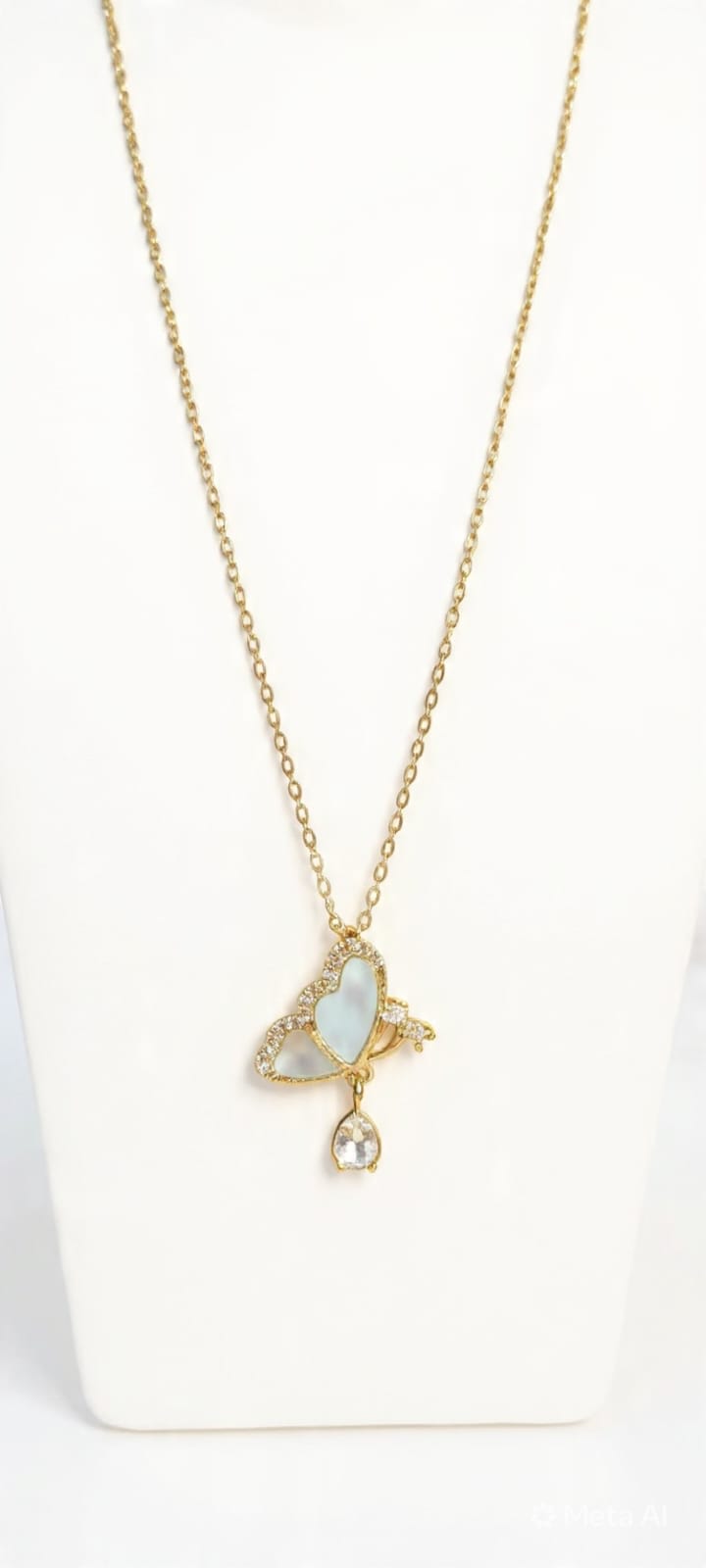 Butterfly Charm Necklace(Blue)