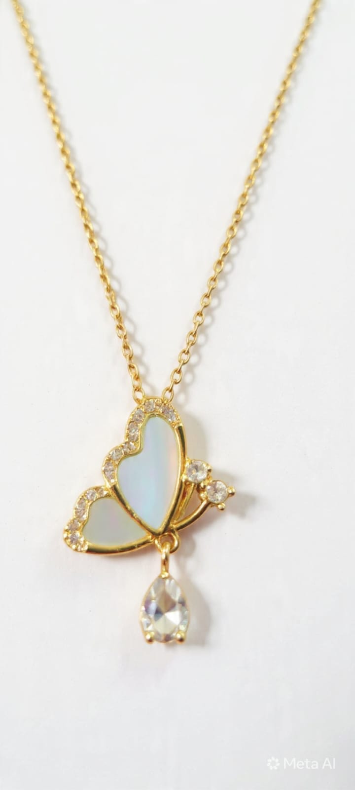 Butterfly Charm Necklace(Blue)