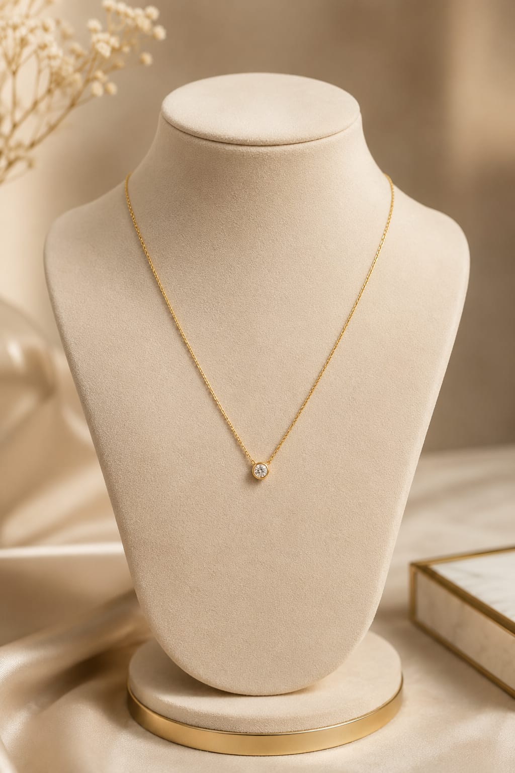 Halo Solitaire Necklace