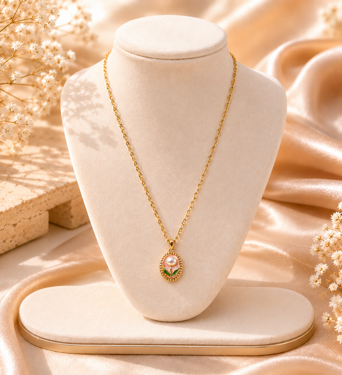 Pearl Bloom Pendant Necklace