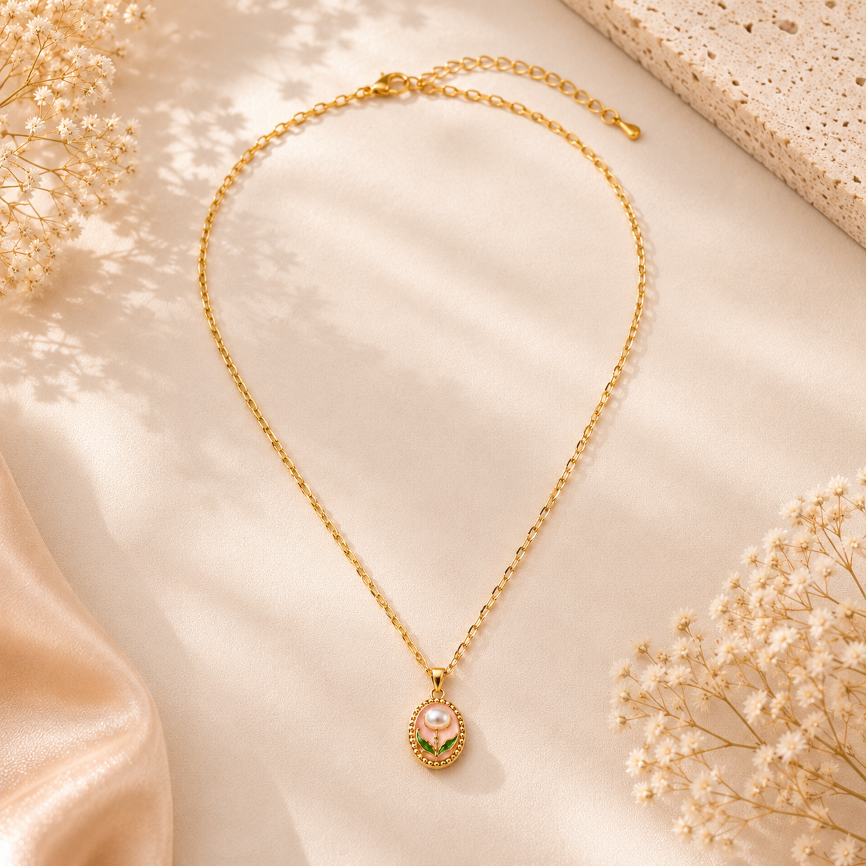 Pearl Bloom Pendant Necklace