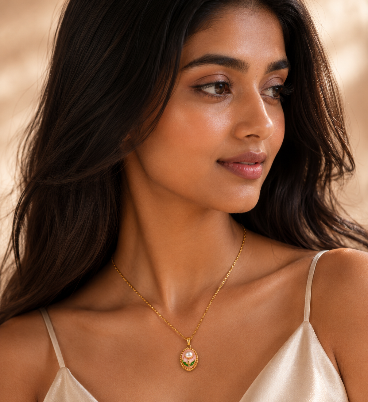 Pearl Bloom Pendant Necklace