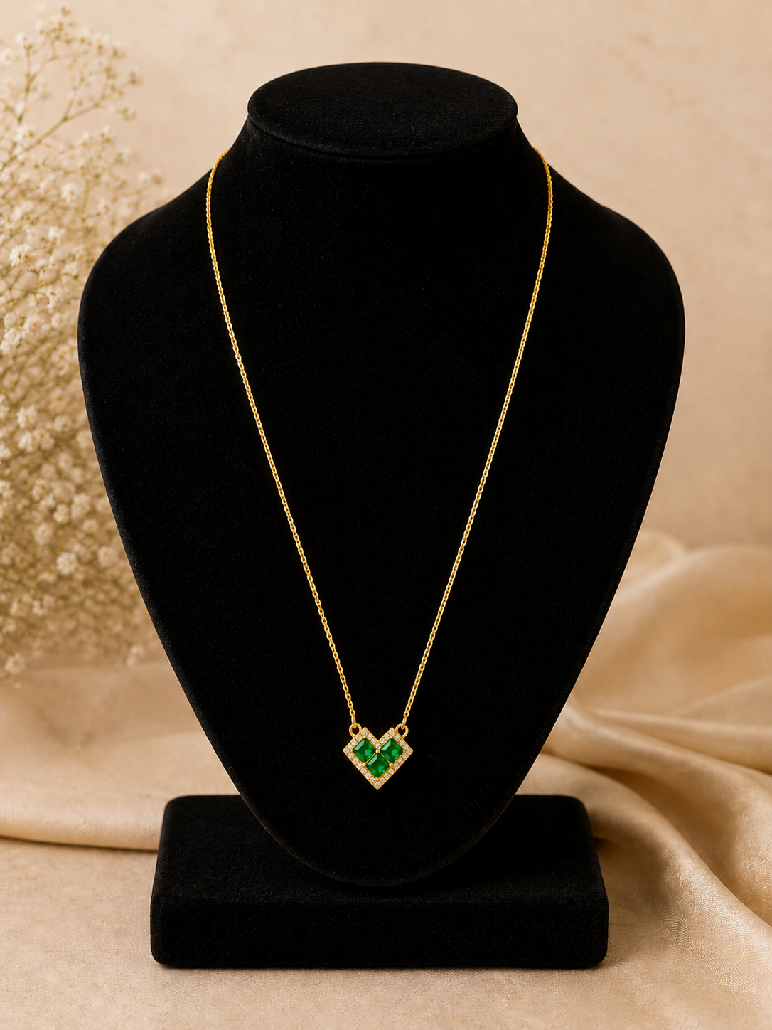 Luxe Love Necklace (Green)