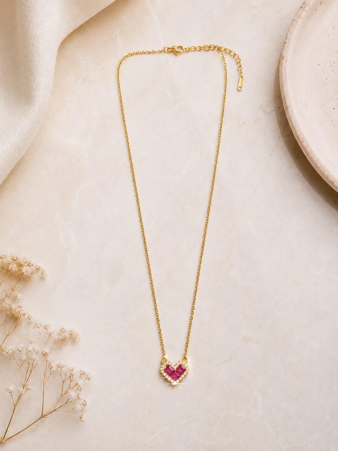 Luxe Love Necklace (Pink)