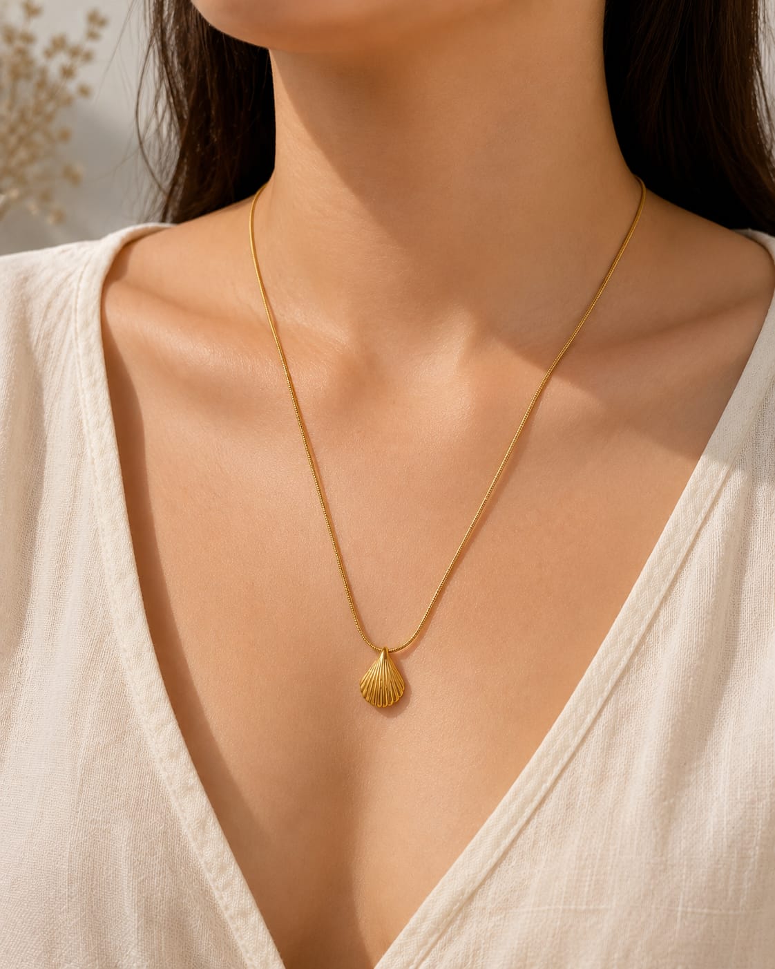 Golden Seashell Necklace