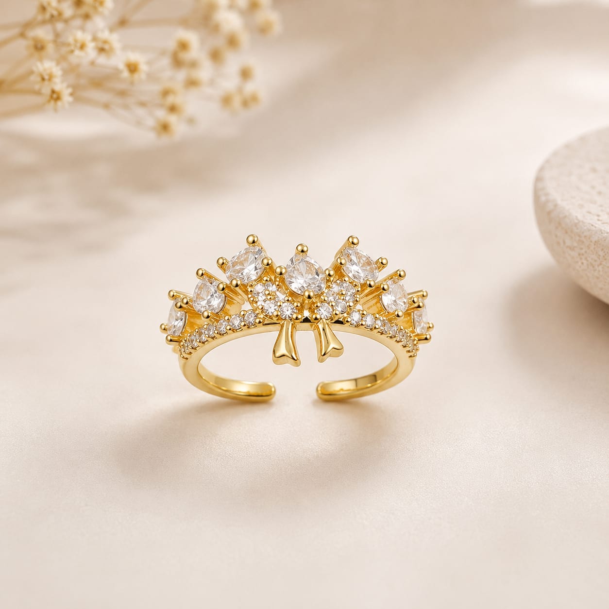 Crystal Tiara Ring