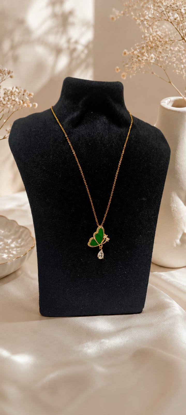 Butterfly Charm Necklace(Green)